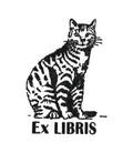 Tampon ex-libris Chat Majestueux