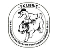 Tampon ex-libris Chien et compagnie